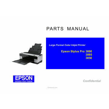 EPSON StylusPro 3880 3885 3890 Parts Manual