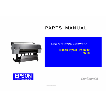 EPSON StylusPro 9700 9710 Parts Manual