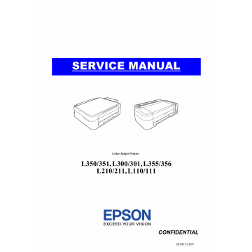 Epson L L110 111 210 211 300 301 350 351 L355 356 Service Manual