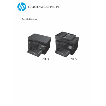 HP ColorLaserJet Pro-MFP M176 M176n M177 M177fw Parts and Service Manual PDF download