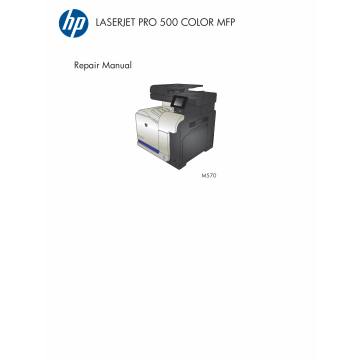 HP ColorLaserJet Pro-MFP M570 500 Parts and Repair Guide PDF download
