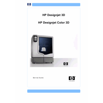HP DesignJet 3D Color 3D Service Manual