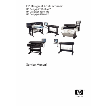 HP DesignJet T1100MFP 4520mfp 4500 Scanner 4520 Scanner 820MFP Service Manual