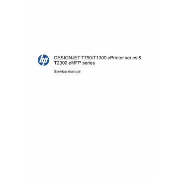HP DesignJet T790 T1300 T2300 eMFP Service Manual