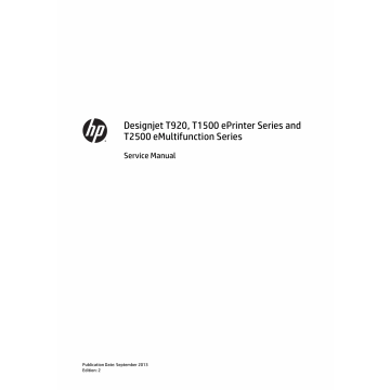 HP DesignJet T920 T1500 T2500 Service Manual