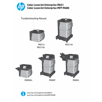 HP LaserJet Enterprise-Color M651 M680-MFP Troubleshooting Manual PDF download