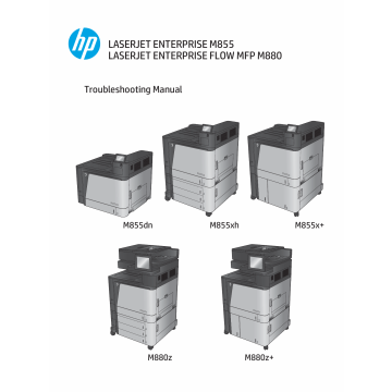 HP LaserJet Enterprise M855 M880 FlowMFP Troubleshooting Manual PDF download