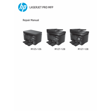 HP LaserJet Pro-MFP M125 M126 M127 M128 Parts and Repair Guide PDF download