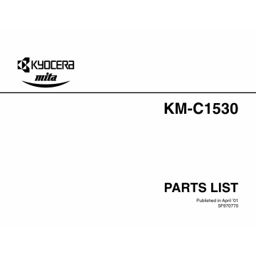 KYOCERA ColorCopier KM-C1530 Parts Manual