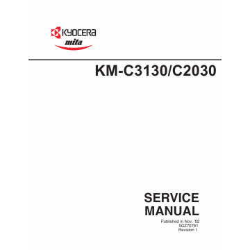 KYOCERA ColorCopier KM-C2030 C3130 Parts and Service Manual