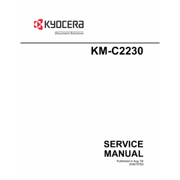 KYOCERA ColorCopier KM-C2230 Parts and Service Manual