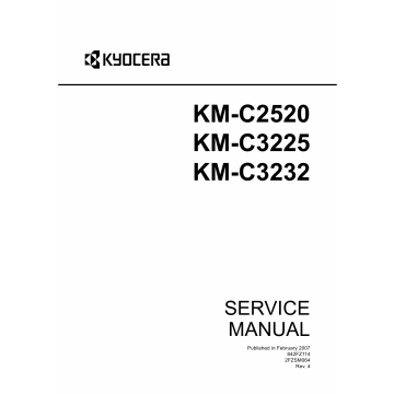KYOCERA ColorCopier KM-C2520 C3225 C3232 Parts and Service Manual