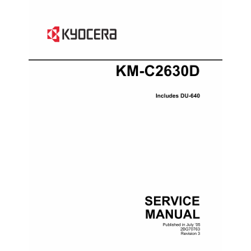 KYOCERA ColorCopier KM-C2630D Parts and Service Manual