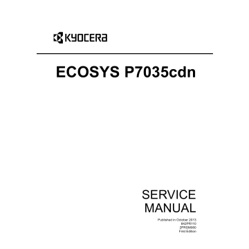 KYOCERA ColorLaserPrinter ECOSYS-P7035cdn Service Manual