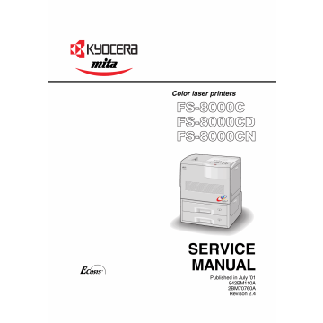 KYOCERA ColorLaserPrinter FS-8000C CD CN Parts and Service Manual