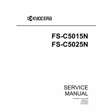 KYOCERA ColorLaserPrinter FS-C5015N C5025N Service Manual