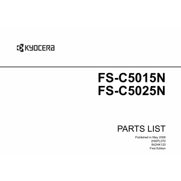 KYOCERA ColorLaserPrinter FS-C5015N C5025 Parts Manual