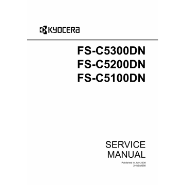 KYOCERA ColorLaserPrinter FS-C5100DN C5200DN C5300DN Parts and Service Manual