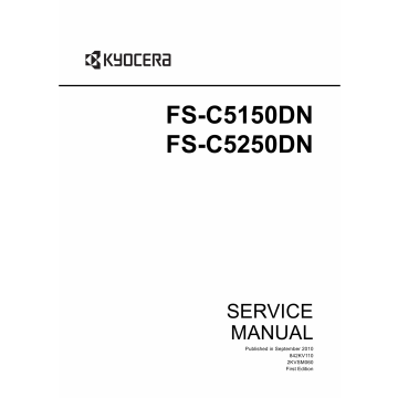 KYOCERA ColorLaserPrinter FS-C5150DN C5250DN Service Manual