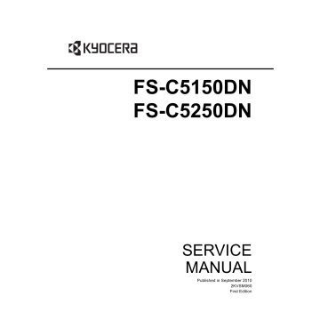 KYOCERA ColorLaserPrinter FS-C5150 FS-C5250 Parts and Service Manual