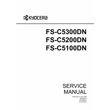 KYOCERA ColorLaserPrinter FS-C5300DN C5200DN C5100DN Service Manual