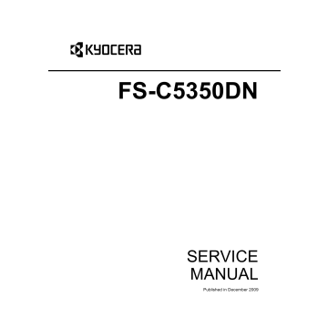 KYOCERA ColorLaserPrinter FS-C5350DN Parts and Service Manual