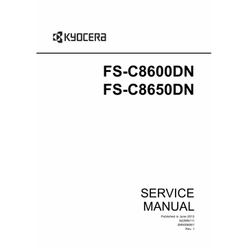 KYOCERA ColorLaserPrinter FS-C8600DN 8650DN Service Manual