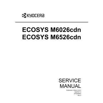 KYOCERA ColorMFP ECOSYS-M6026cdn M6526cdn Service Manual