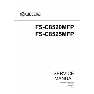 KYOCERA ColorMFP FS-C8520MFP C8525MFP Service Manual