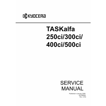 KYOCERA ColorMFP TASKalfa-250ci 300ci 400ci 500ci Parts and Service Manual