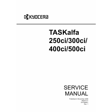 KYOCERA ColorMFP TASKalfa-250ci 300ci 400ci 500ci Service Manual