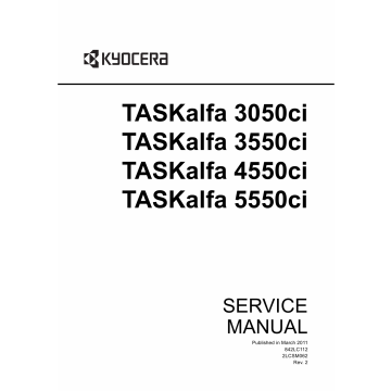 KYOCERA ColorMFP TASKalfa-3050ci 3550ci 4550ci 5550ci Service Manual