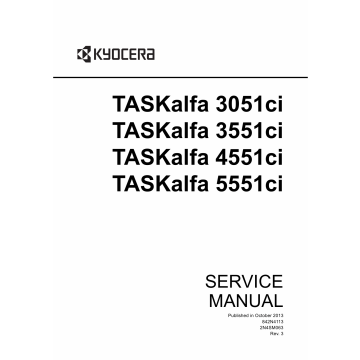 KYOCERA ColorMFP TASKalfa-3051ci 3551ci 4551ci 5551ci Service Manual