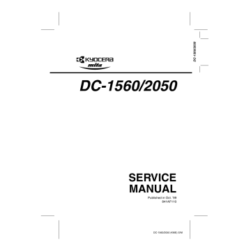 KYOCERA Copier DC-1560 2050 Parts and Service Manual