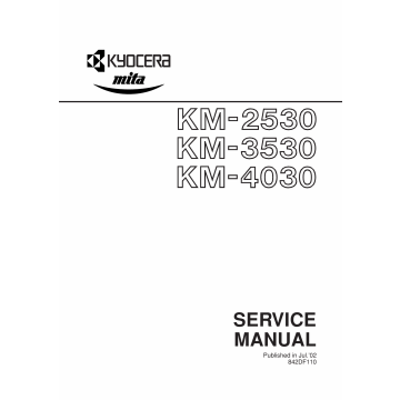 KYOCERA Copier KM-2530 3530 4030 Service Manual