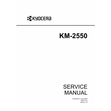KYOCERA Copier KM-2550 Service Manual