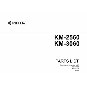 KYOCERA Copier KM-2560 3060 Parts Manual
