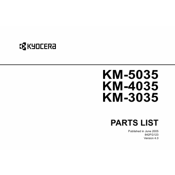 KYOCERA Copier KM-3035 4035 5035 Parts Manual