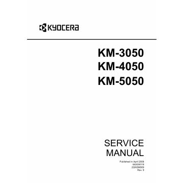 KYOCERA Copier KM-3050 4050 5050 Service Manual