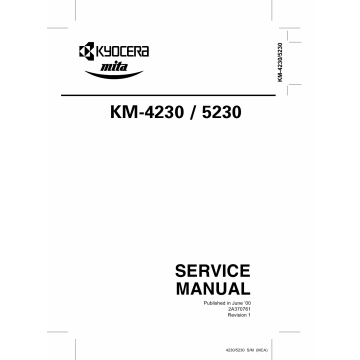 KYOCERA Copier KM-4230 5230 Parts and Service Manual