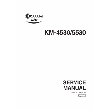 KYOCERA Copier KM-4530 KM-5530 Parts and Service Manual
