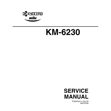 KYOCERA Copier KM-6230 Parts and Service Manual