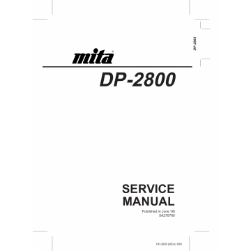 KYOCERA LaserPrinter DP-2800 Parts and Service Manual