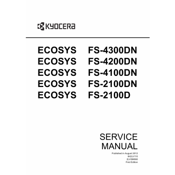 KYOCERA LaserPrinter ECOSYS-FS-4300DN 4200DN 4100DN 2100DN 2100D Service Manual