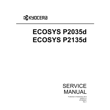 KYOCERA LaserPrinter ECOSYS-P2035d P2135d Service Manual