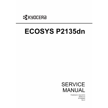 KYOCERA LaserPrinter ECOSYS-P2135dn Service Manual