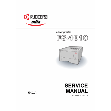 KYOCERA LaserPrinter FS-1010 Parts and Service Manual