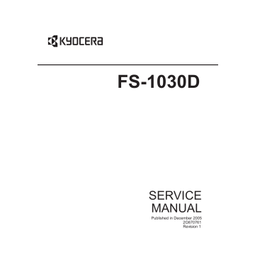 KYOCERA LaserPrinter FS-1030D Parts and Service Manual