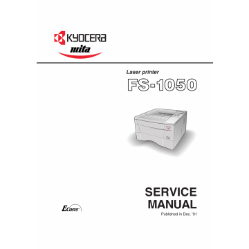 KYOCERA LaserPrinter FS-1050 Parts and Service Manual