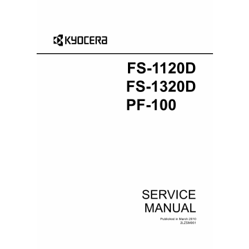 KYOCERA LaserPrinter FS-1120D FS-1320D PF-100 Parts and Service Manual